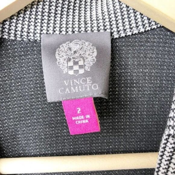 VINCE CAMUTO Ruched Sleeve Mini Houndstooth Jacket - Picture 5 of 8